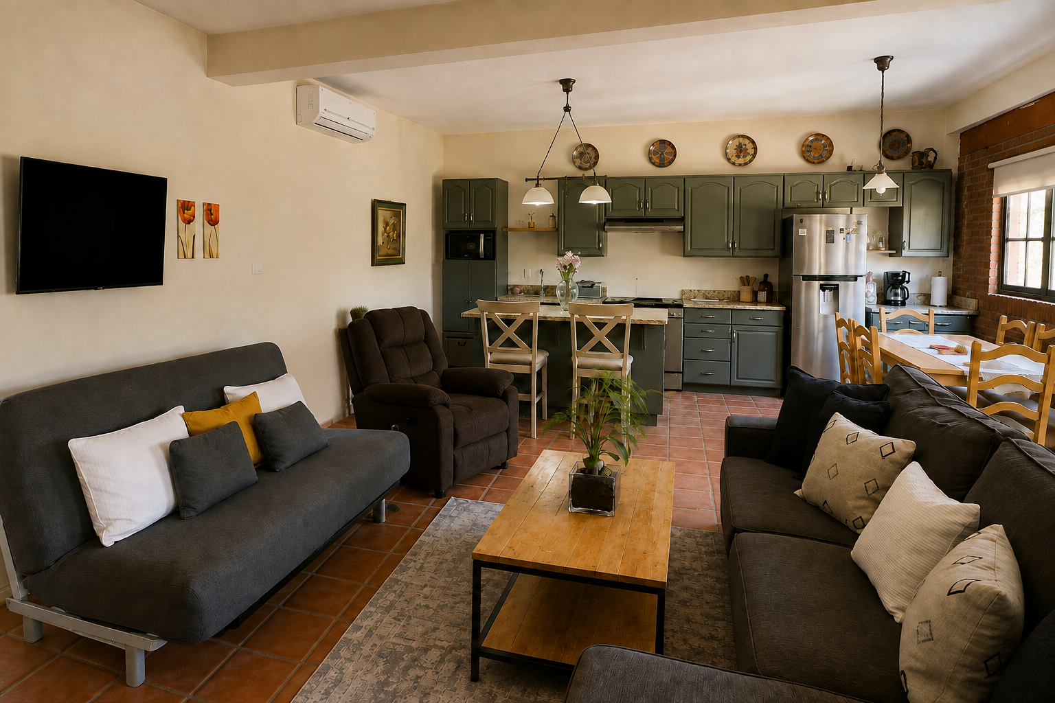 King Casita living room and kitchen